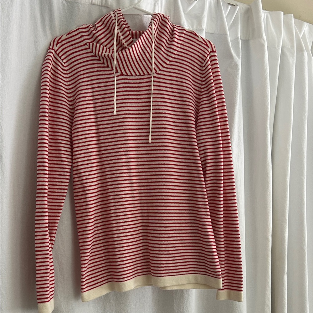 Red and White Striped sweater